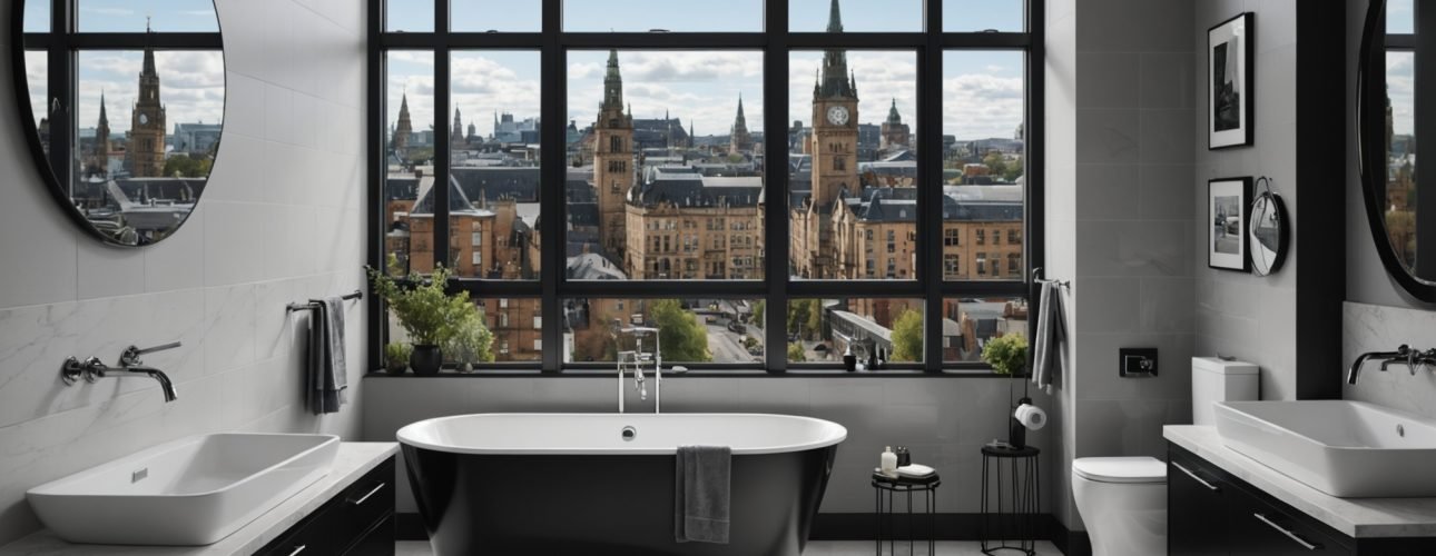 chrome vs black bathroom fixtures in glasgow
